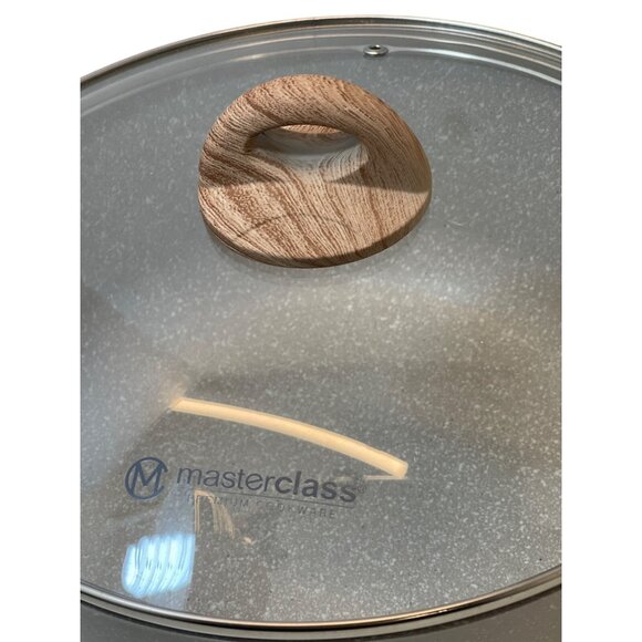 Cookware 11” Casserole Pot 2 Pc. Gray W/White Specs Master Class New With Tags! - Picture 2 of 7